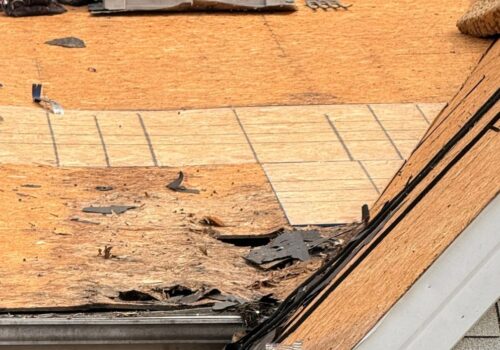 "Before picture of a roof replacement in Franklin TN by Quality RRC"