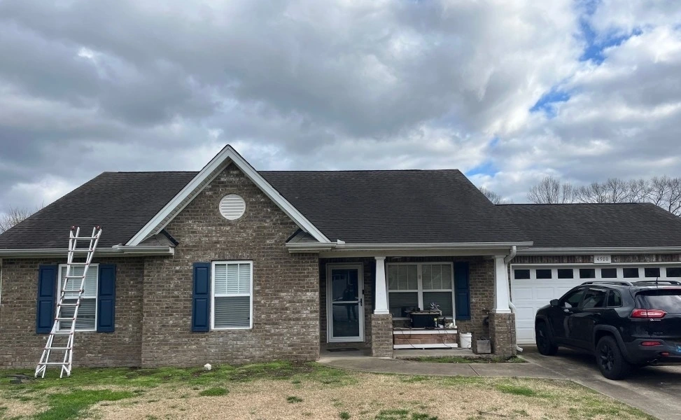 Roof storm damage Spring Hill TN before