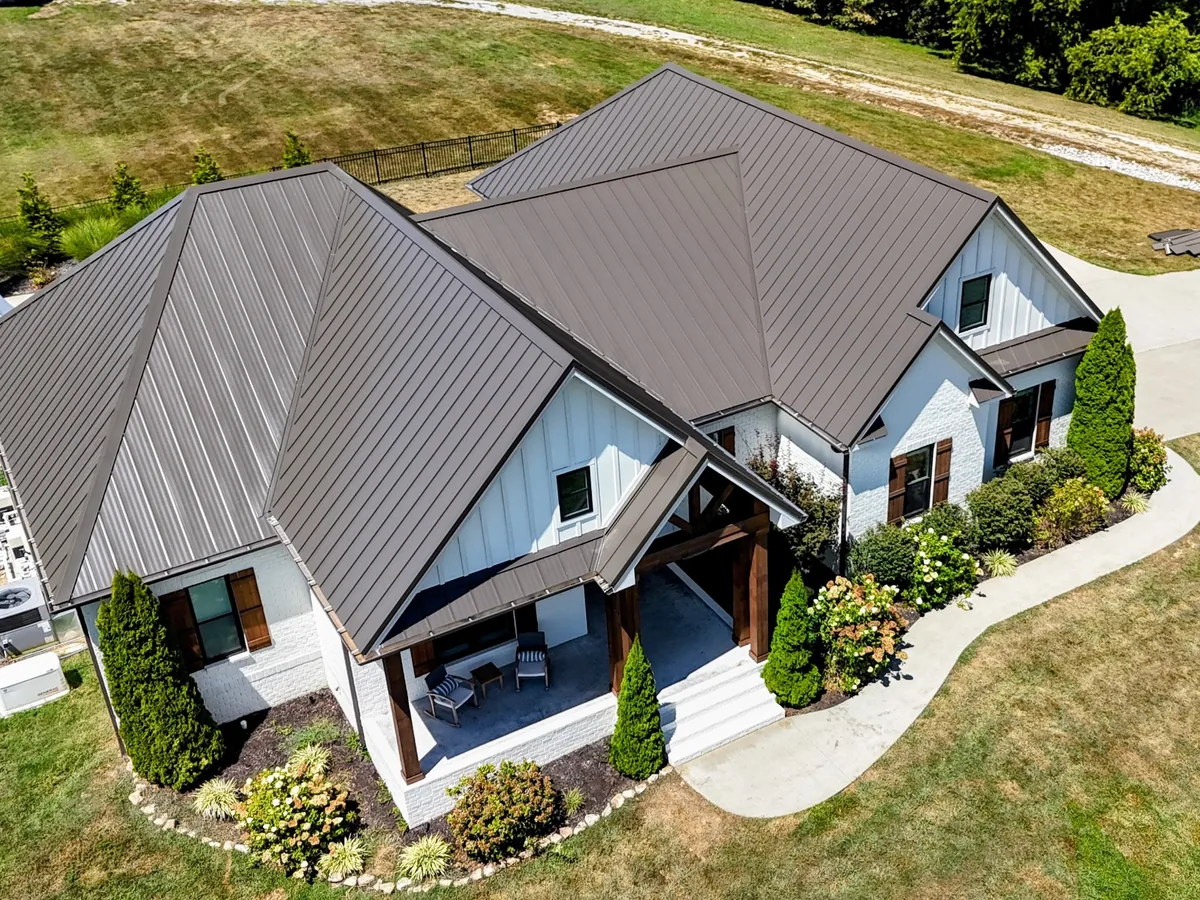New standing seam metal roof installed on a home in Columbia, TN