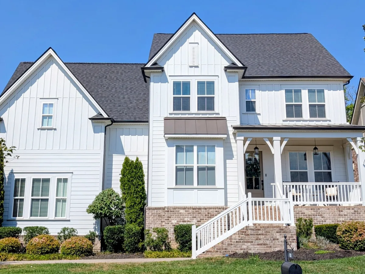 New asphalt shingle roof replacement completed on a two-story home in Columbia, TN