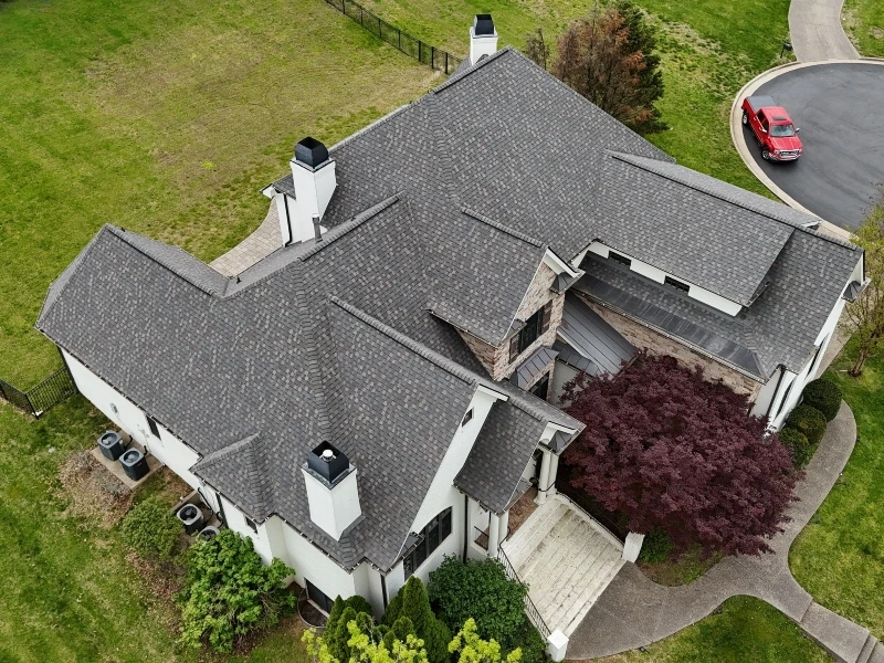 Overview of completed roof replacement in Brentwood TN