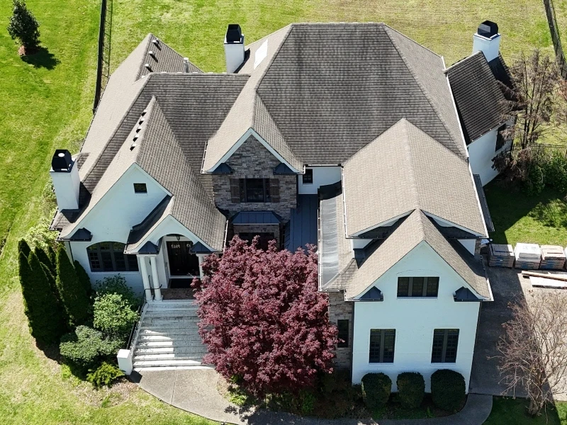 Storm damage roof in Brentwood TN